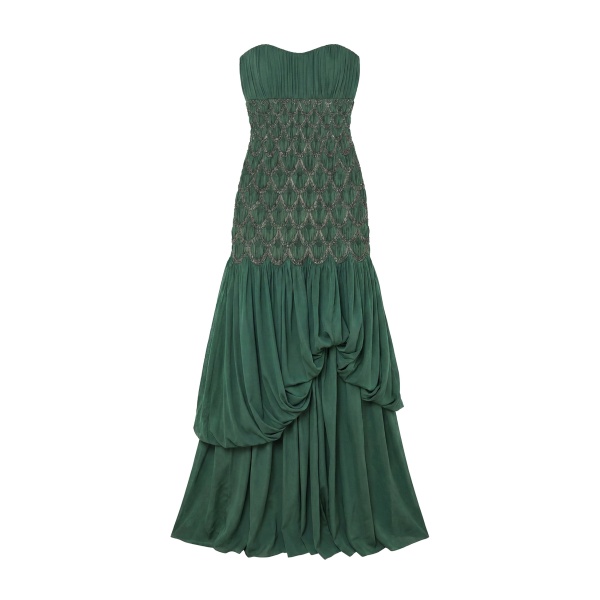 ulla johnson octavine strapless silk gown