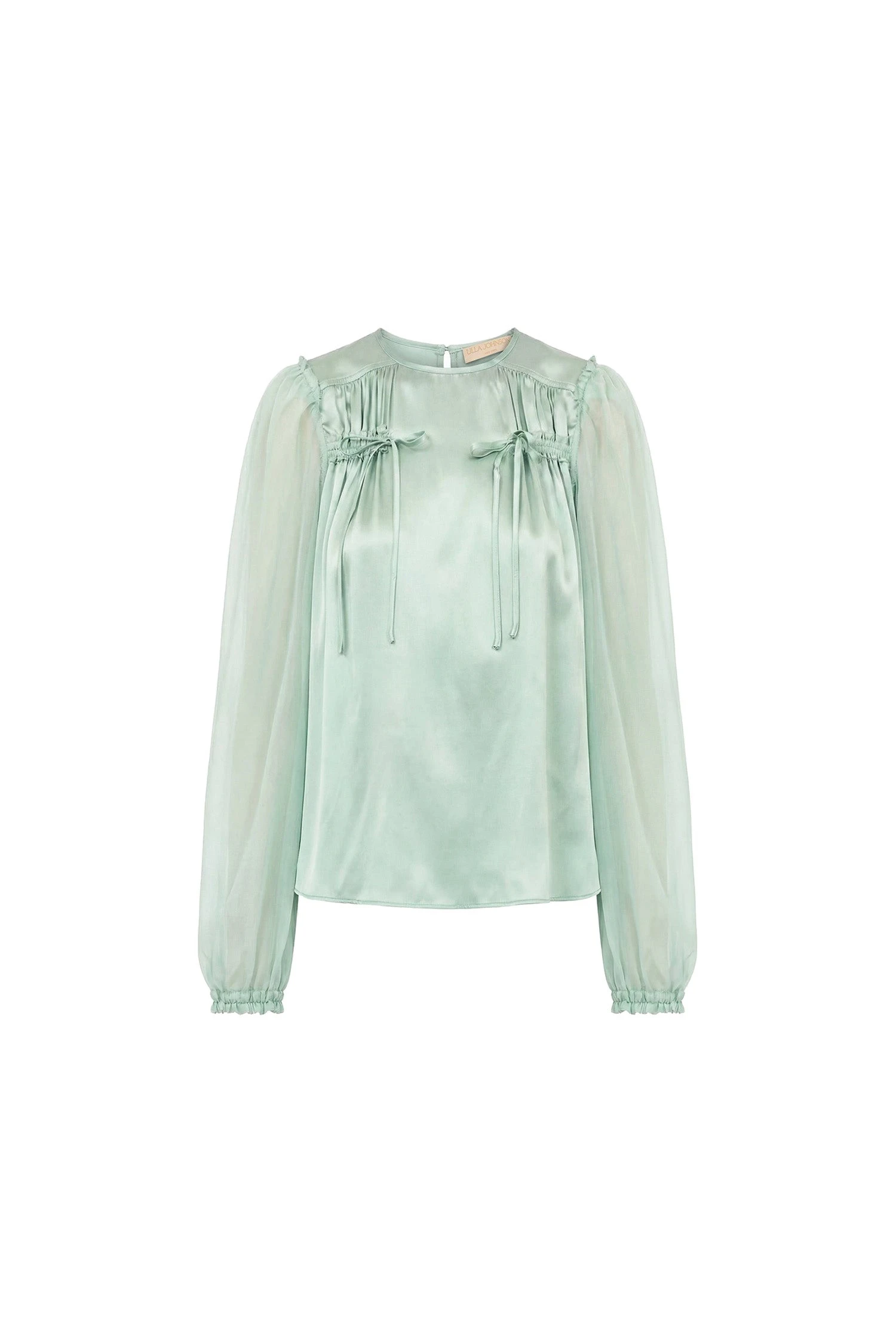 Ulla Johnson Odette Silk Blouse in Celadon ulla johnson odette silk blouse