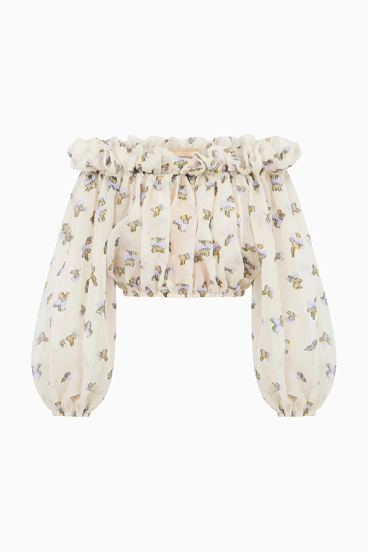 Ondine Organza Blouse in Violet Leaf