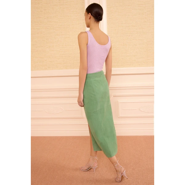 ulla johnson orion suede pencil skirt