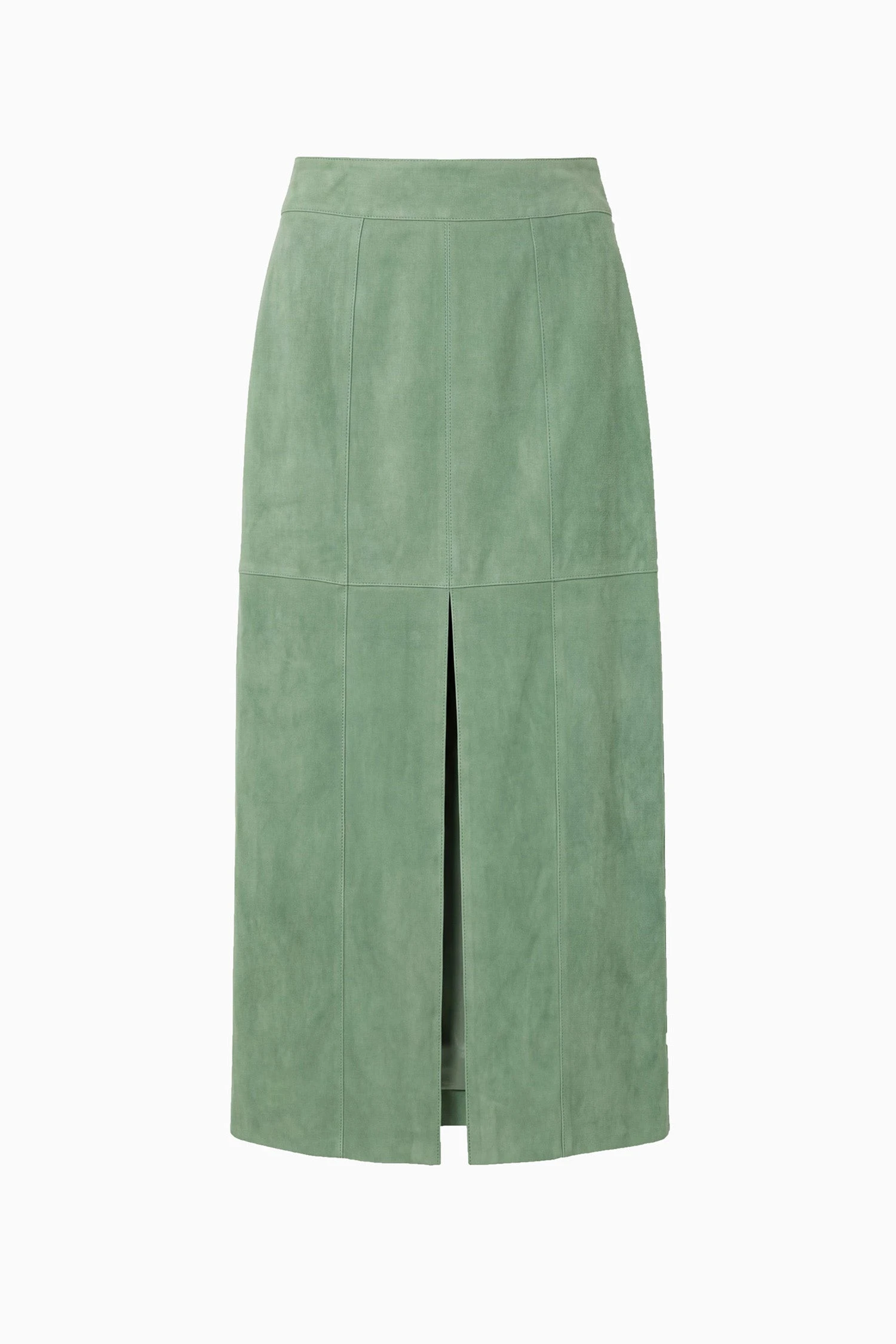 Orion Suede Pencil Skirt in Aventurine