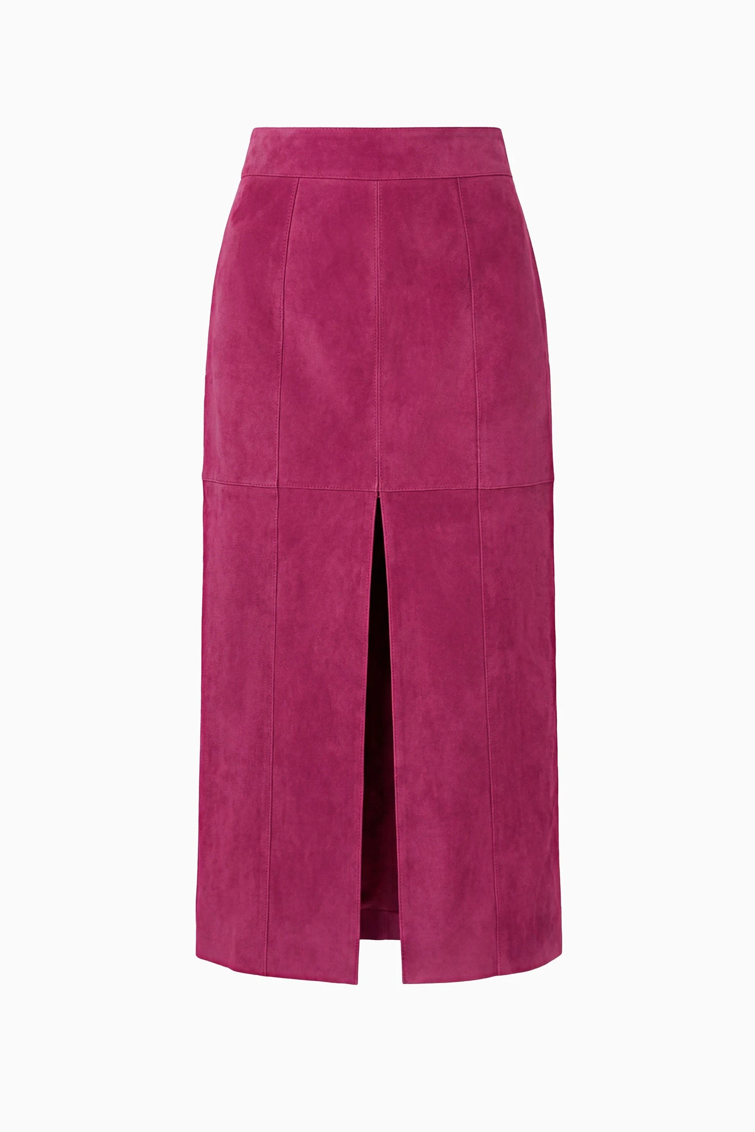 Orion Suede Pencil Skirt in Iris