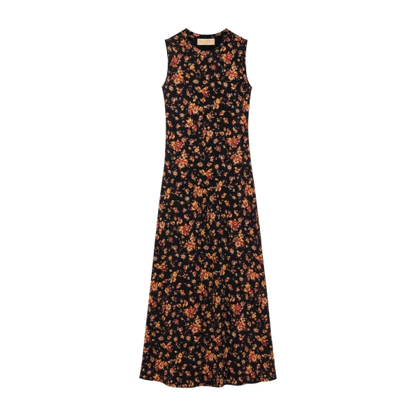 Orla Sleeveless Jersey Dress in Noir Floral
