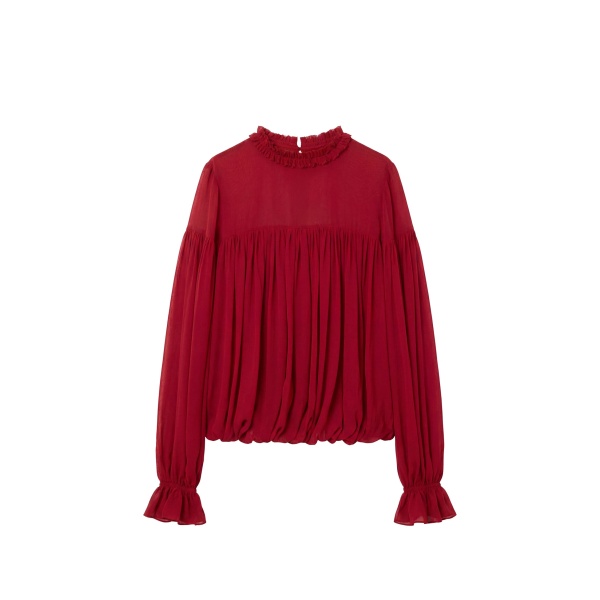 ulla johnson pearl long sleeve silk blouse