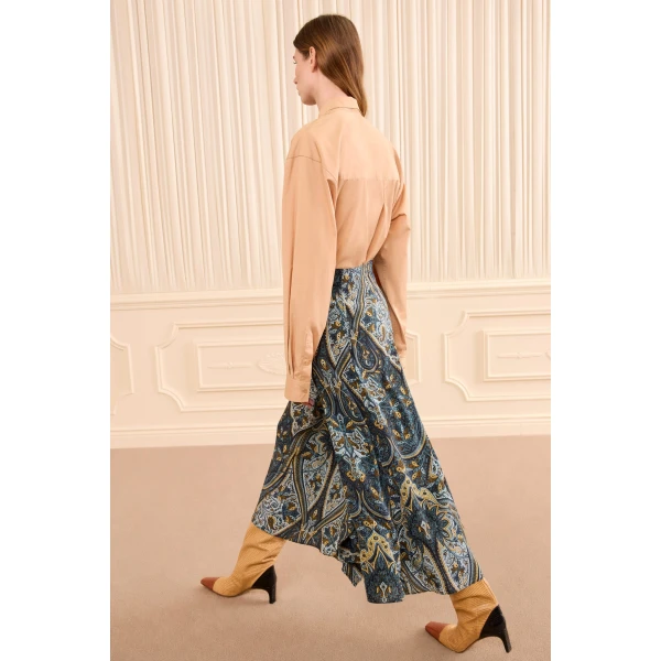 ulla johnson riele cascading ruffle silk skirt