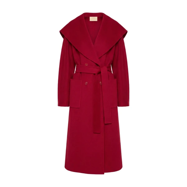 Rory Wool Coat in Cerise