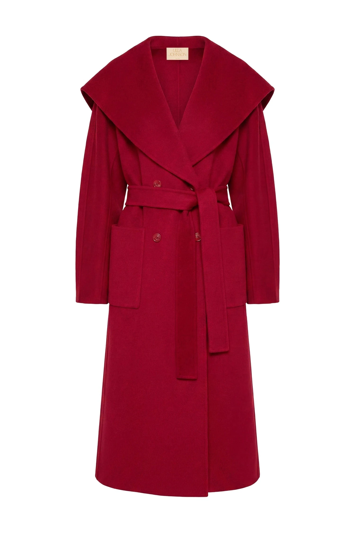 Ulla Johnson Rory Wool Coat in Cerise ulla johnson rory wool coat