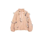 ulla johnson roux nylon jacket with embellishments
