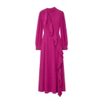 ulla johnson sabrina long sleeve silk dress