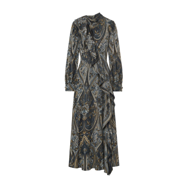 ulla johnson sabrina long sleeve silk dress