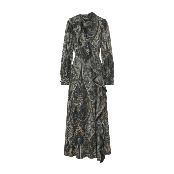 ulla johnson sabrina long sleeve silk dress