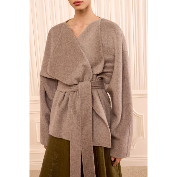 sasha wool coat dove melange