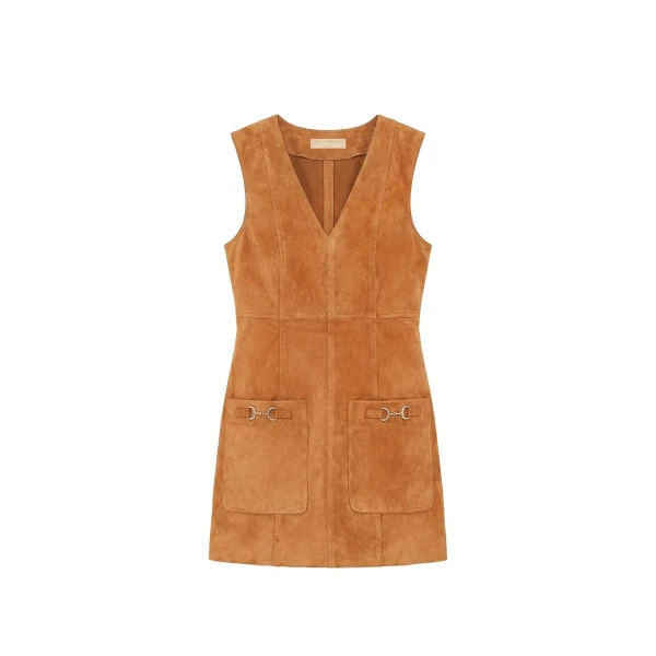 ulla johnson sloane suede mini dress