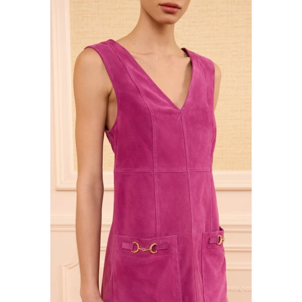 sloane suede mini dress iris
