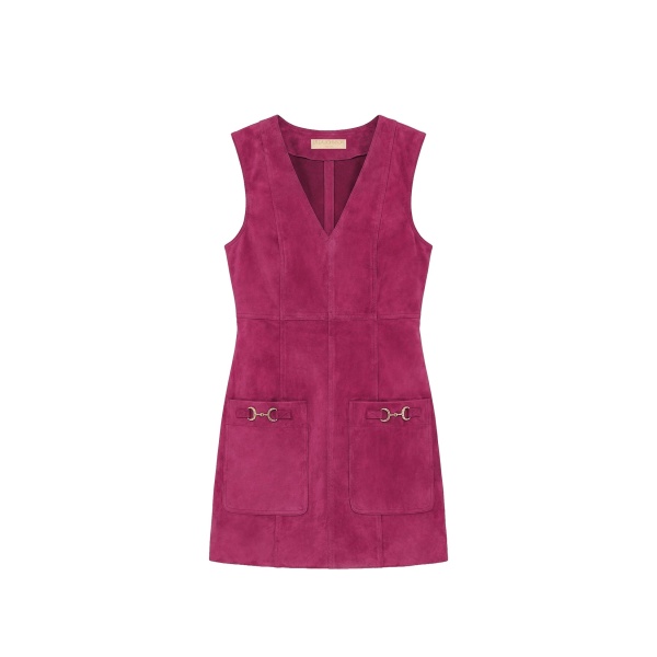 ulla johnson sloane suede mini dress