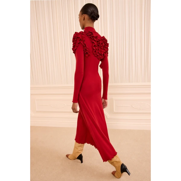 ulla johnson solene long sleeve jersey dress