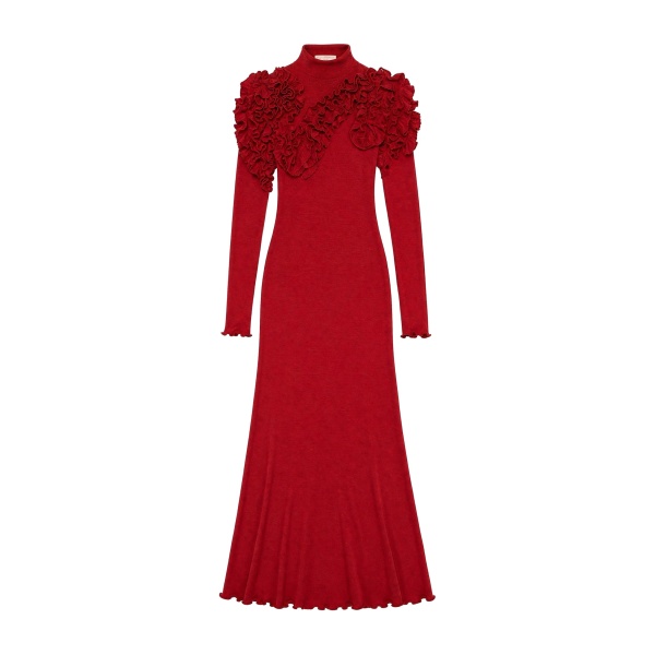ulla johnson solene long sleeve jersey dress