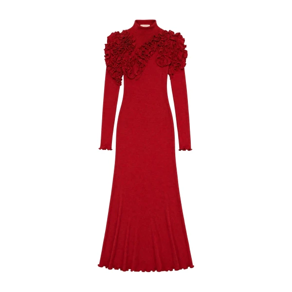 ulla johnson solene long sleeve jersey dress