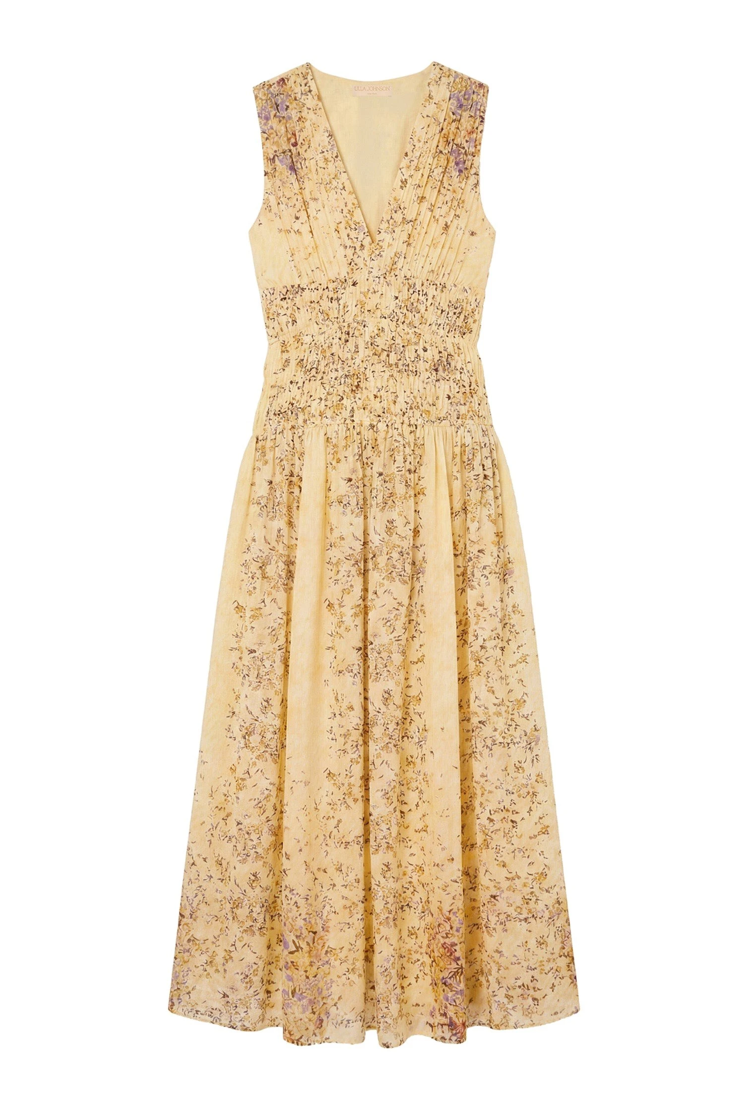 Ulla Johnson Sylvie Sleeveless Silk Dress in Forsythia ulla johnson sylvie sleeveless silk dress