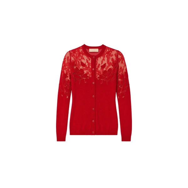 ulla johnson talia lace cardigan