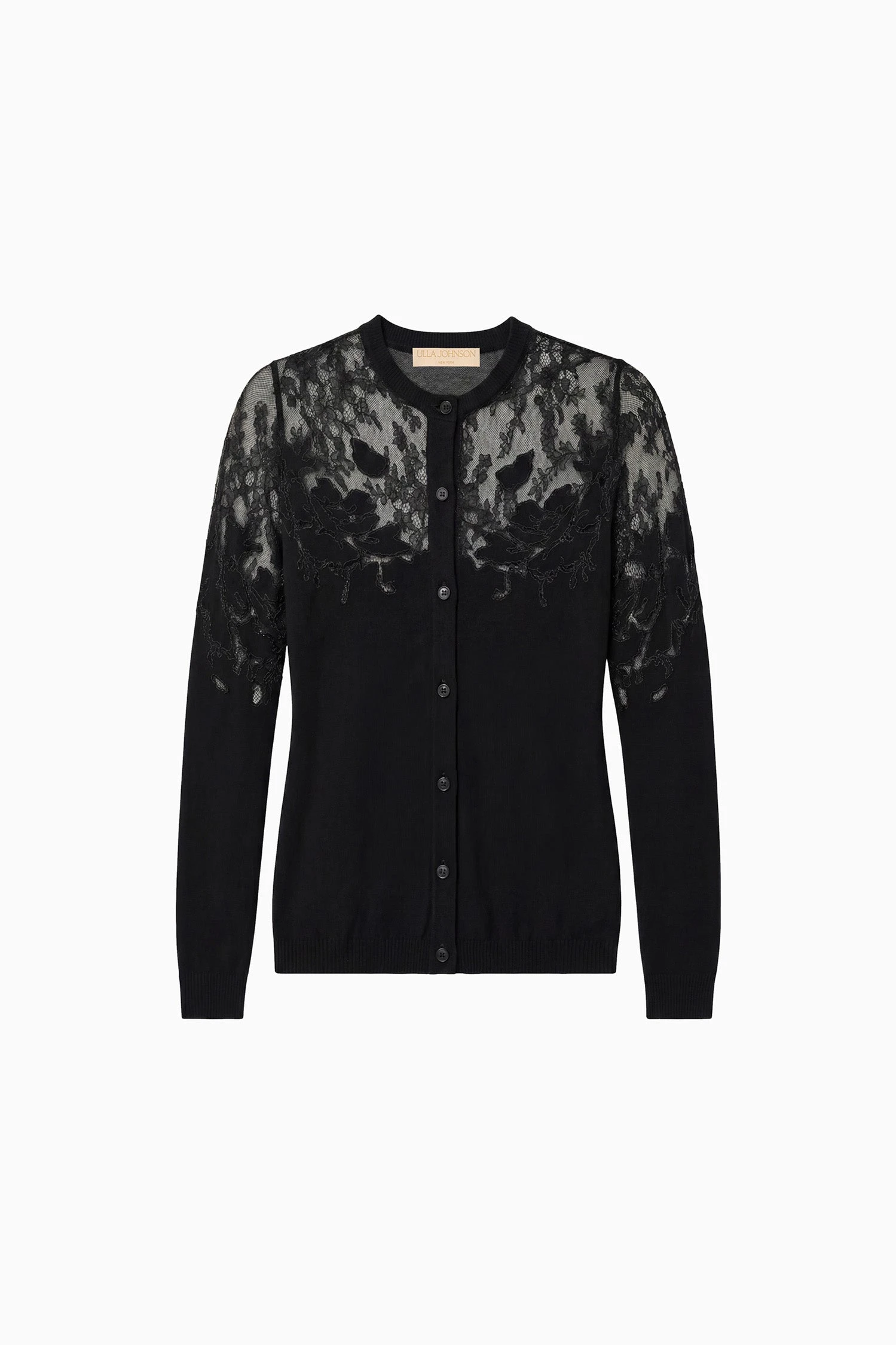 Talia Lace Cardigan in Noir