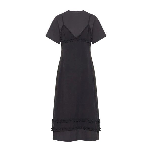 Tallis Cotton Dress in Noir