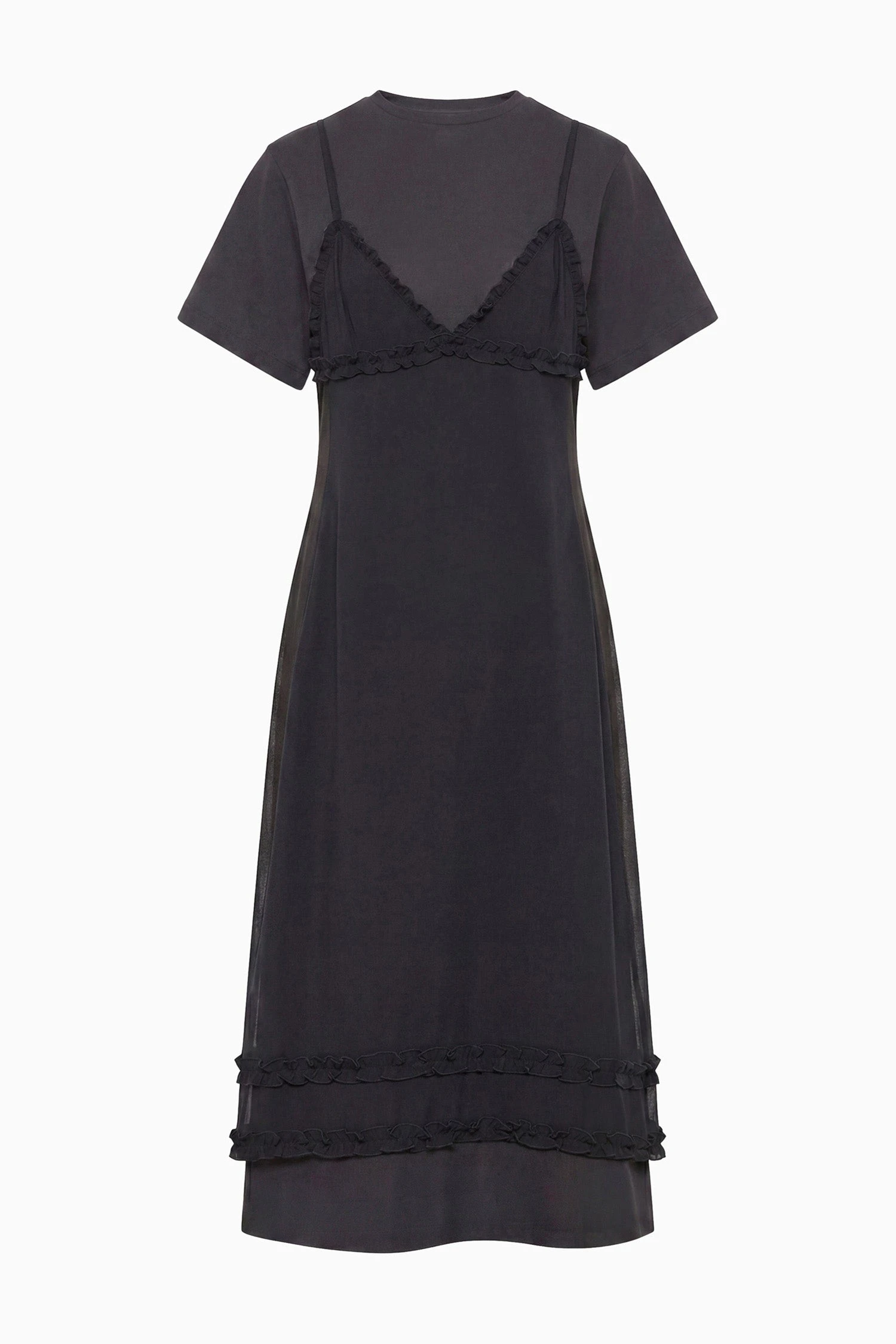 Tallis Cotton Dress in Noir
