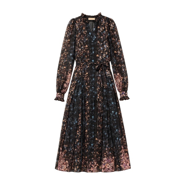 ulla johnson tessa long sleeve silk dress