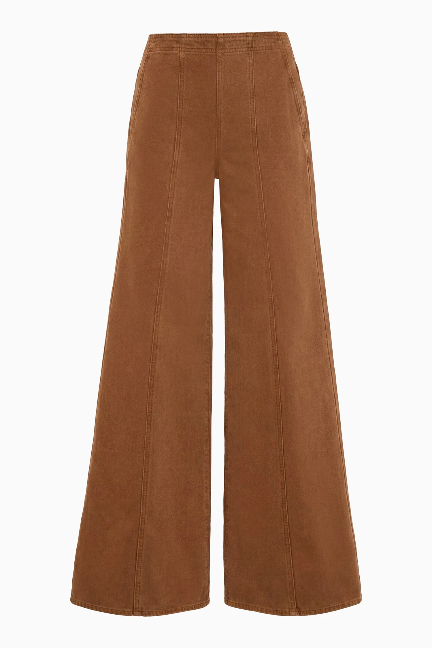 The Bianca Wide Leg Seamed Jean in Umber