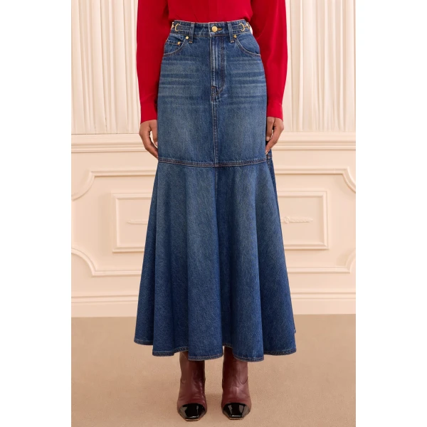 the madelyn denim skirt nile