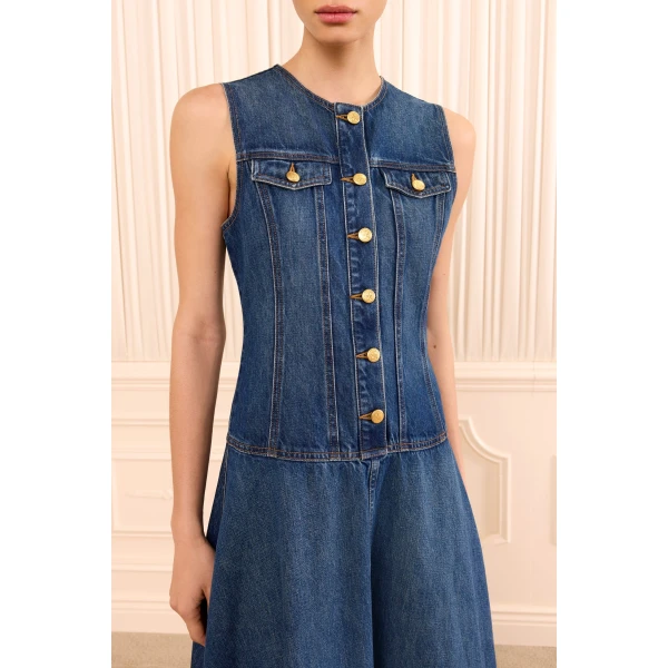 the odella denim dress nile