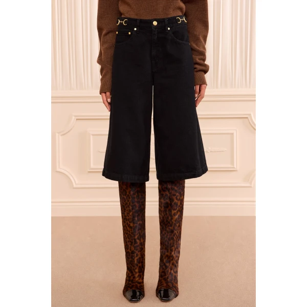 the rowan denim culotte noir