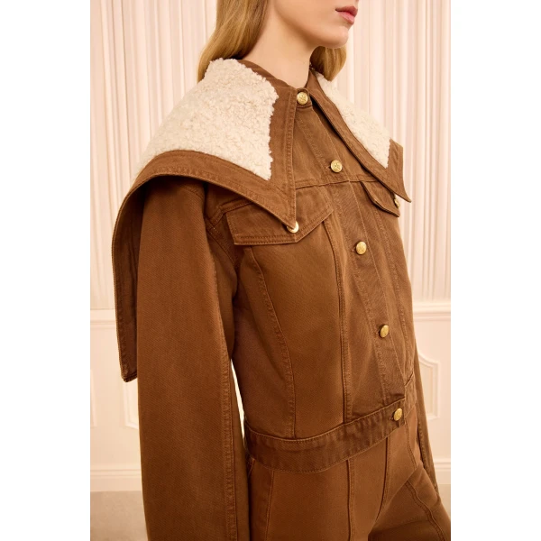 the sybil denim jacket umber