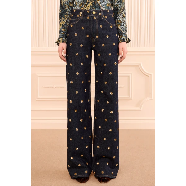 the willow embellished wide leg jean embellished tigris