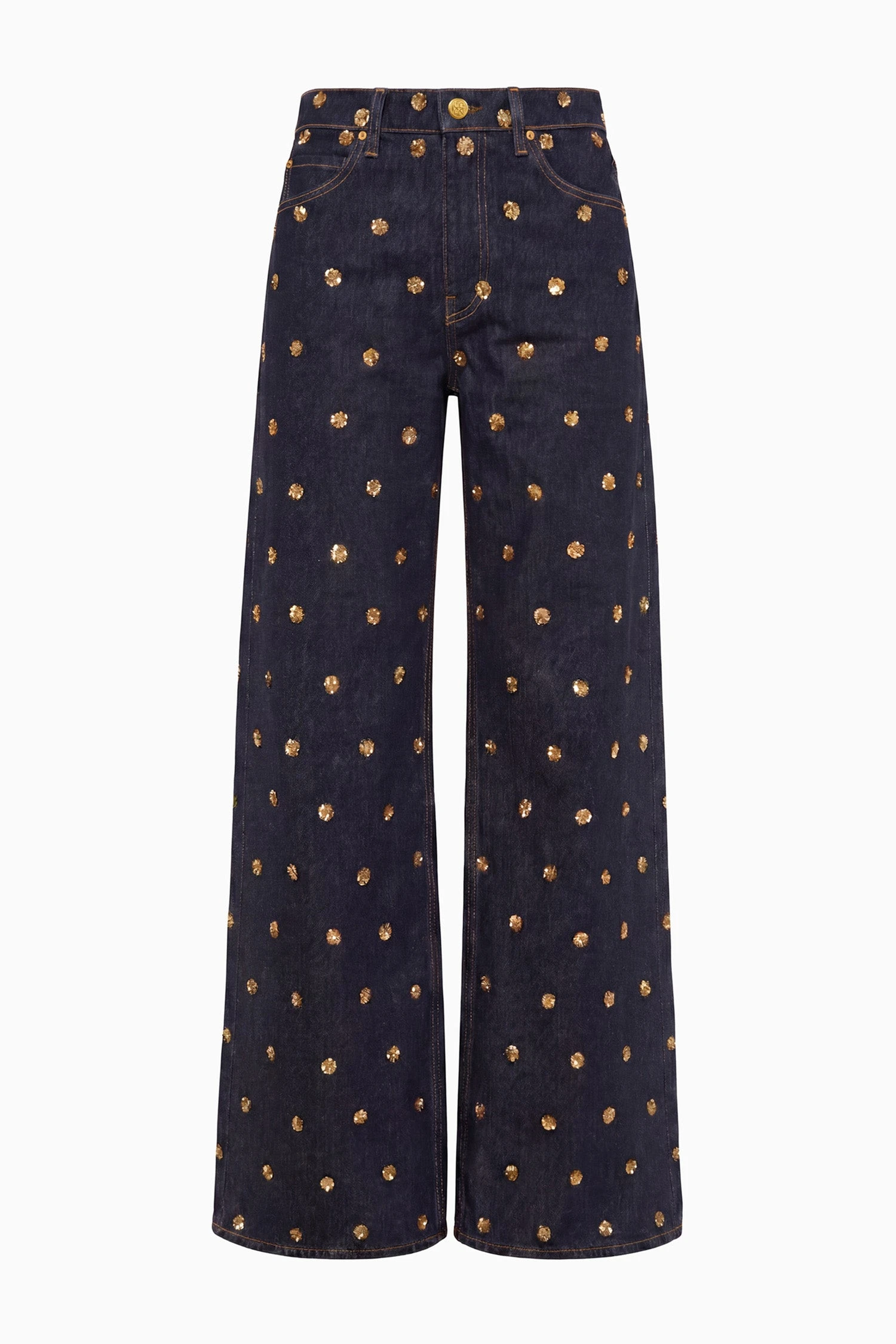 The Willow Embellished Wide Leg Jean in Embellished Tigris
