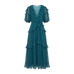 ulla johnson tida short sleeve silk dress