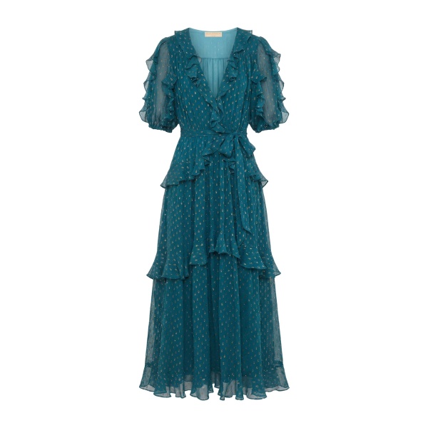 ulla johnson tida short sleeve silk dress