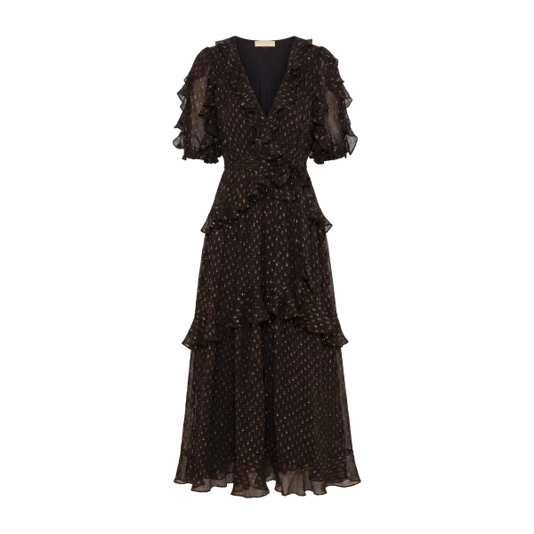 ulla johnson tida short sleeve silk dress
