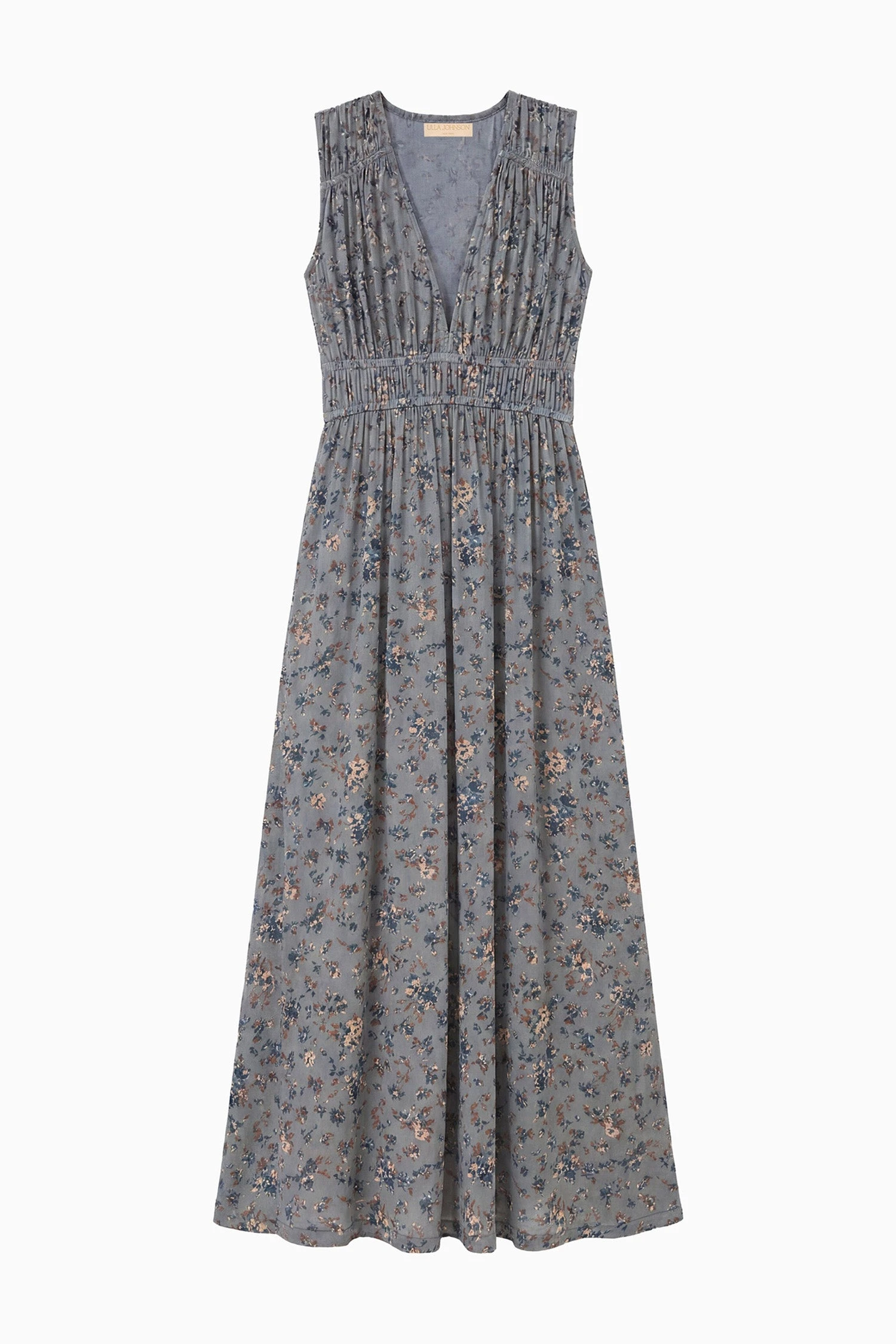 Ursula V Neck Jersey Dress in Celeste Floral