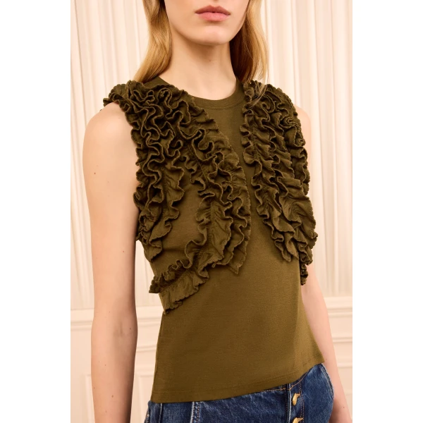 vesna sleeveless jersey top loden
