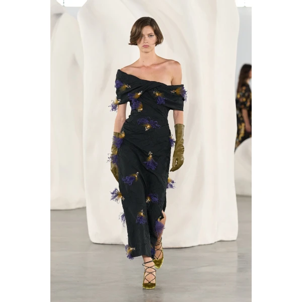 ulla johnson violeta off the shoulder dress with embellishment