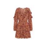 ulla johnson vivi long sleeve silk mini dress