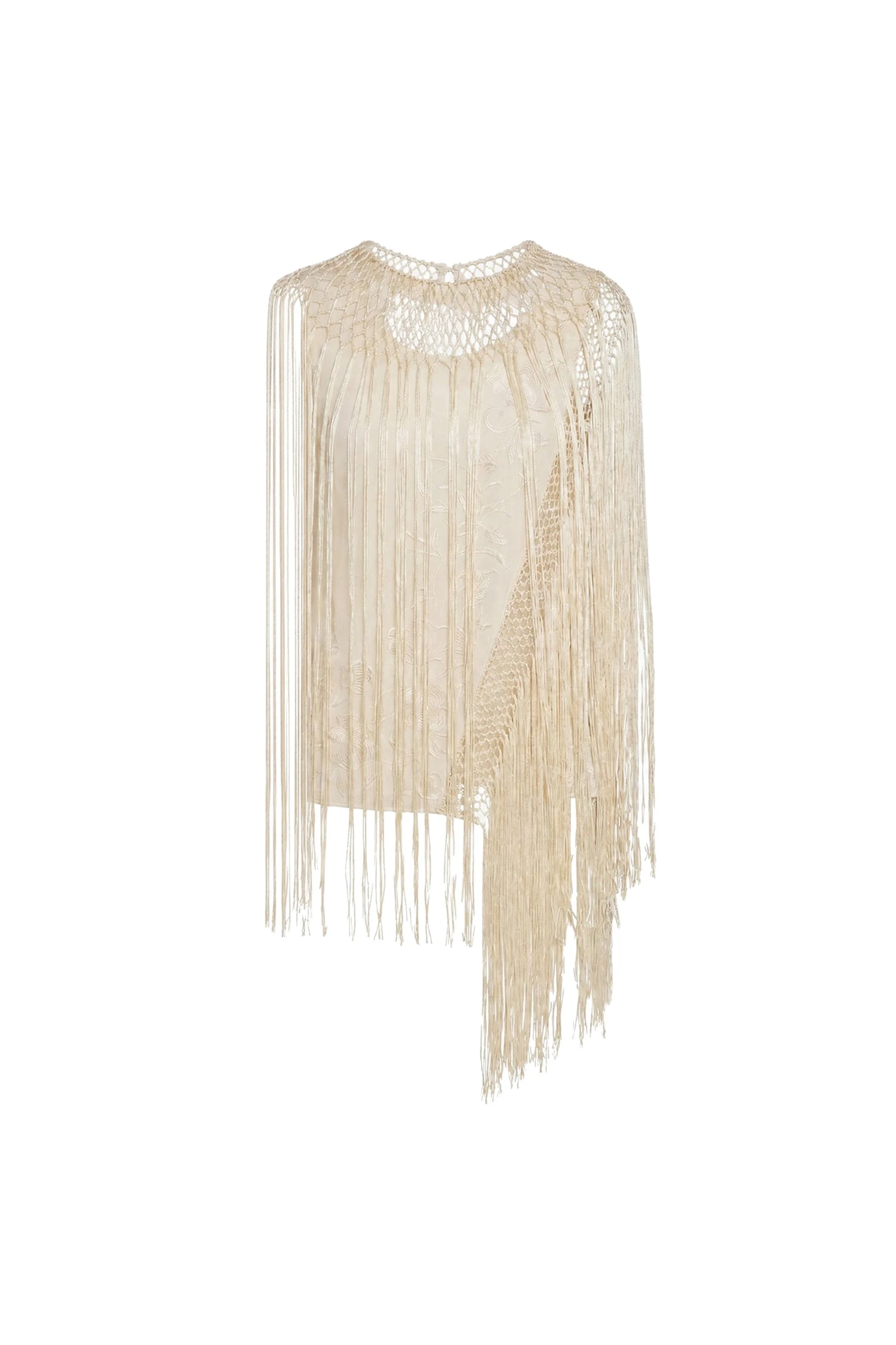 Ulla Johnson Willa Silk Fringe Top in Creme ulla johnson willa silk fringe top