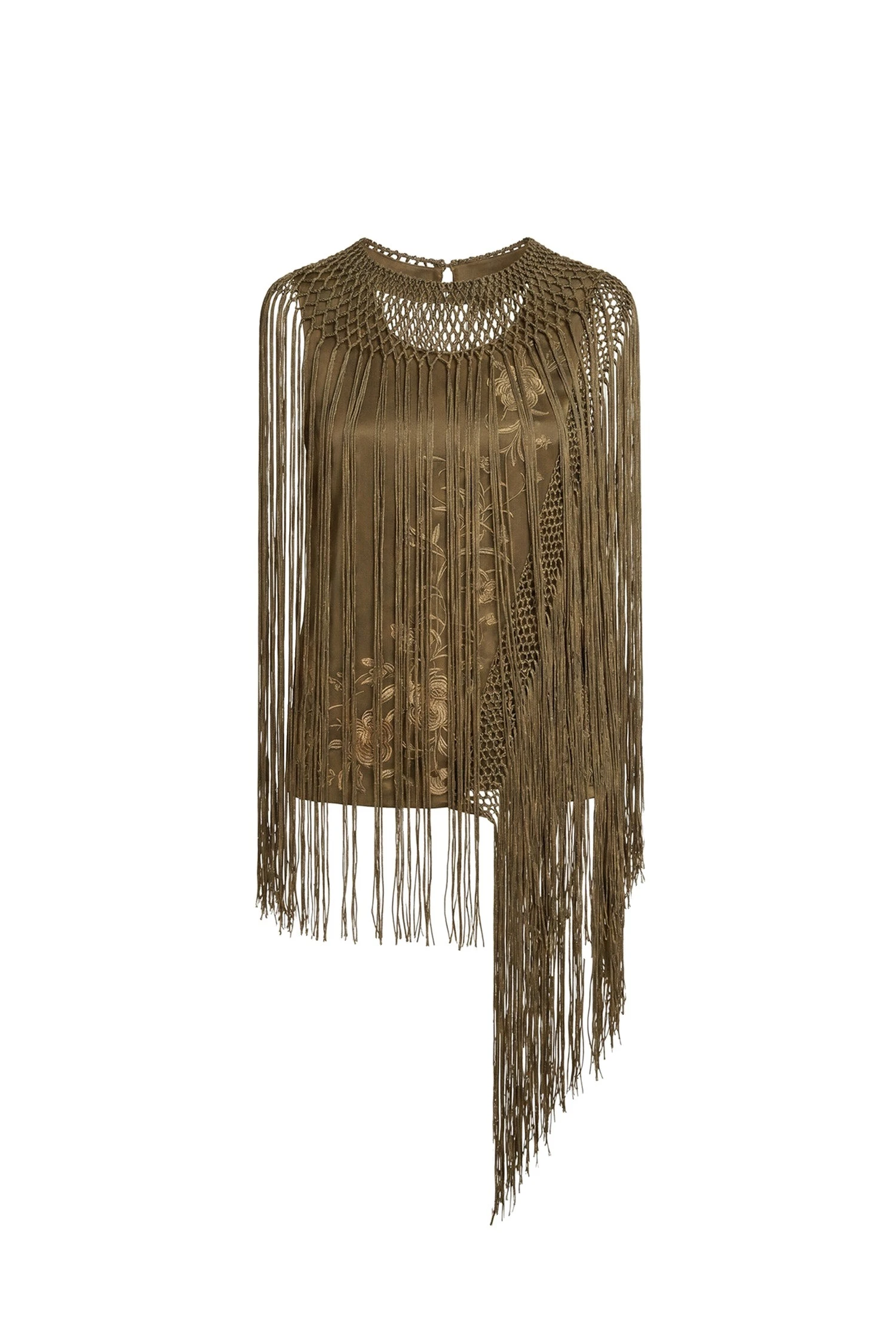 Ulla Johnson Willa Silk Fringe Top in Malachite ulla johnson willa silk fringe top