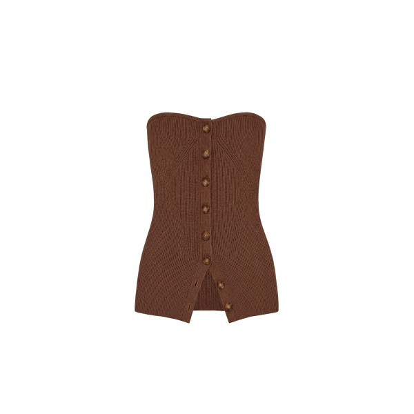 ulla johnson yanni strapless knit top