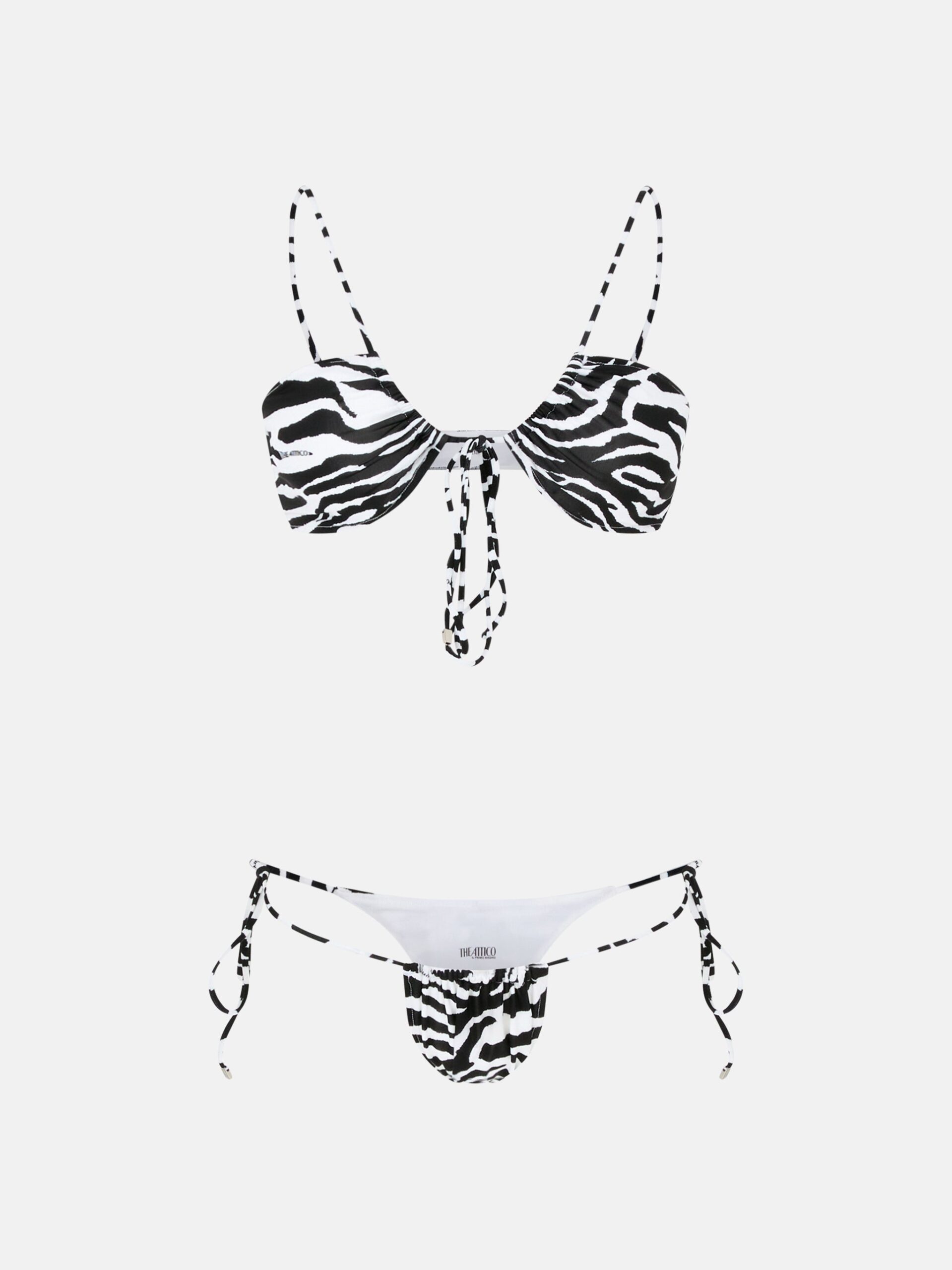 White and black bikini