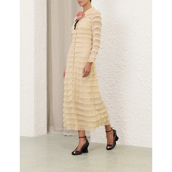 Zimmermann Ascent Lace Frill Dress, view 3