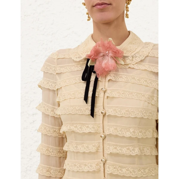 Zimmermann Ascent Lace Frill Dress, view 5