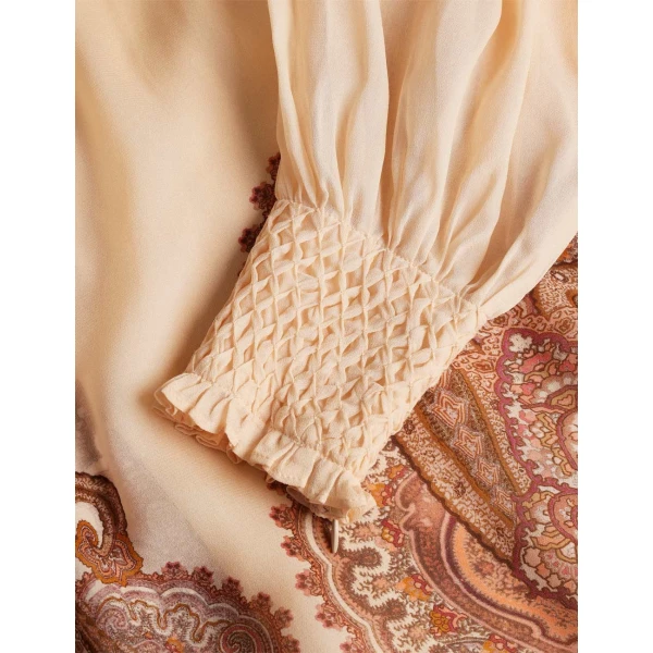 Zimmermann Ascent Smocked Midi Dress, view 5