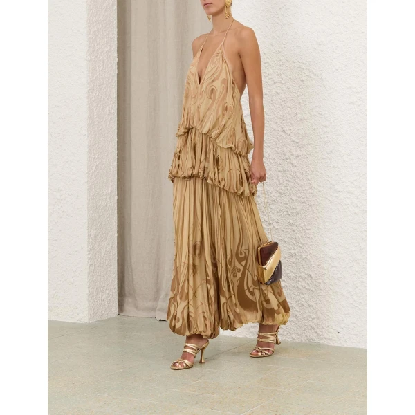 Zimmermann Momentum Burnout Bubble Slip Dress, view 3